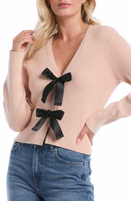 Laundry by Shelli Segal Bow V-Neck Cardigan