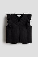 H&M Flounced Cotton Muslin Waistcoat