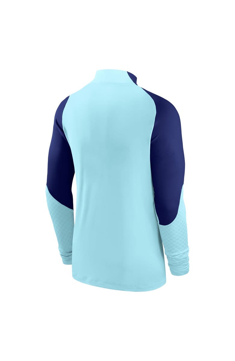 Nike Men's Nike Light Blue Atletico de Madrid 2022/23 Strike Drill Performance Raglan Quarter-Zip Long Sleeve Top, Alternate, color, Light Blue