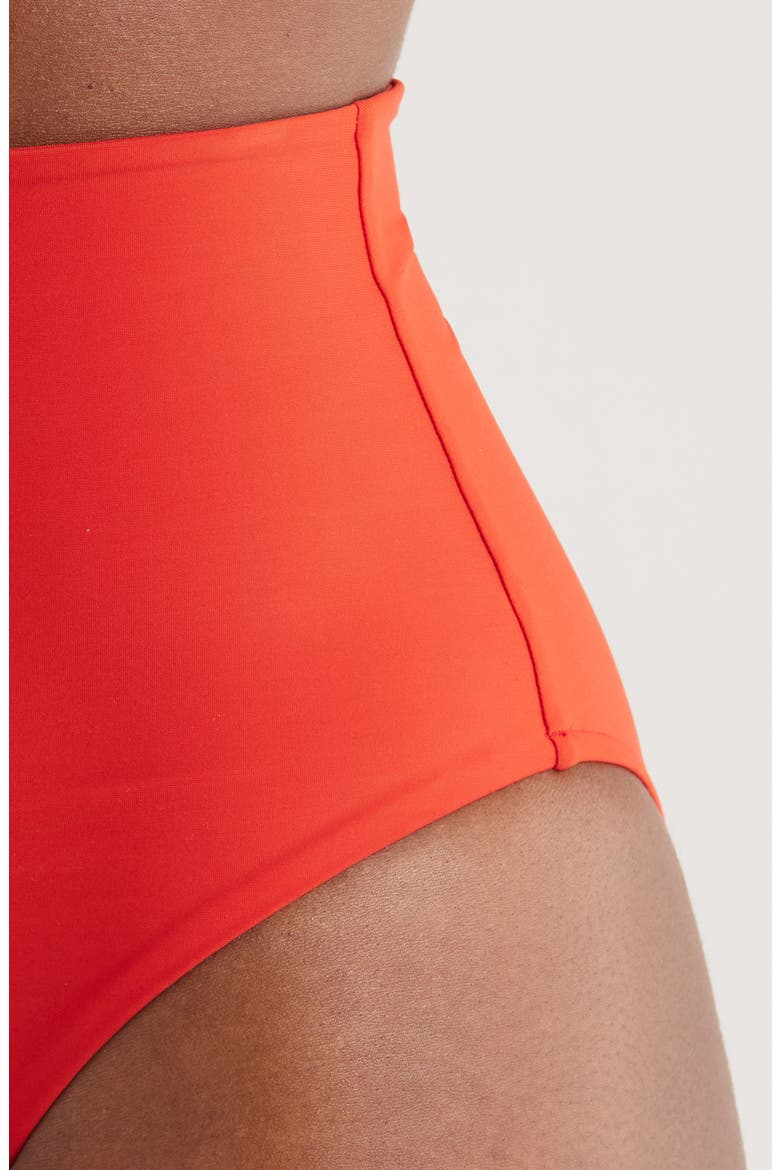 Faith High Waist Bikini Bottoms, Alternate, color, ROSSO