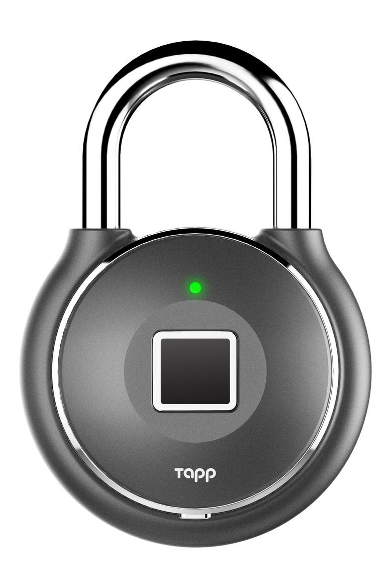 one+ Stainless Steel Smart Padlock, Alternate, color, GUN METAL