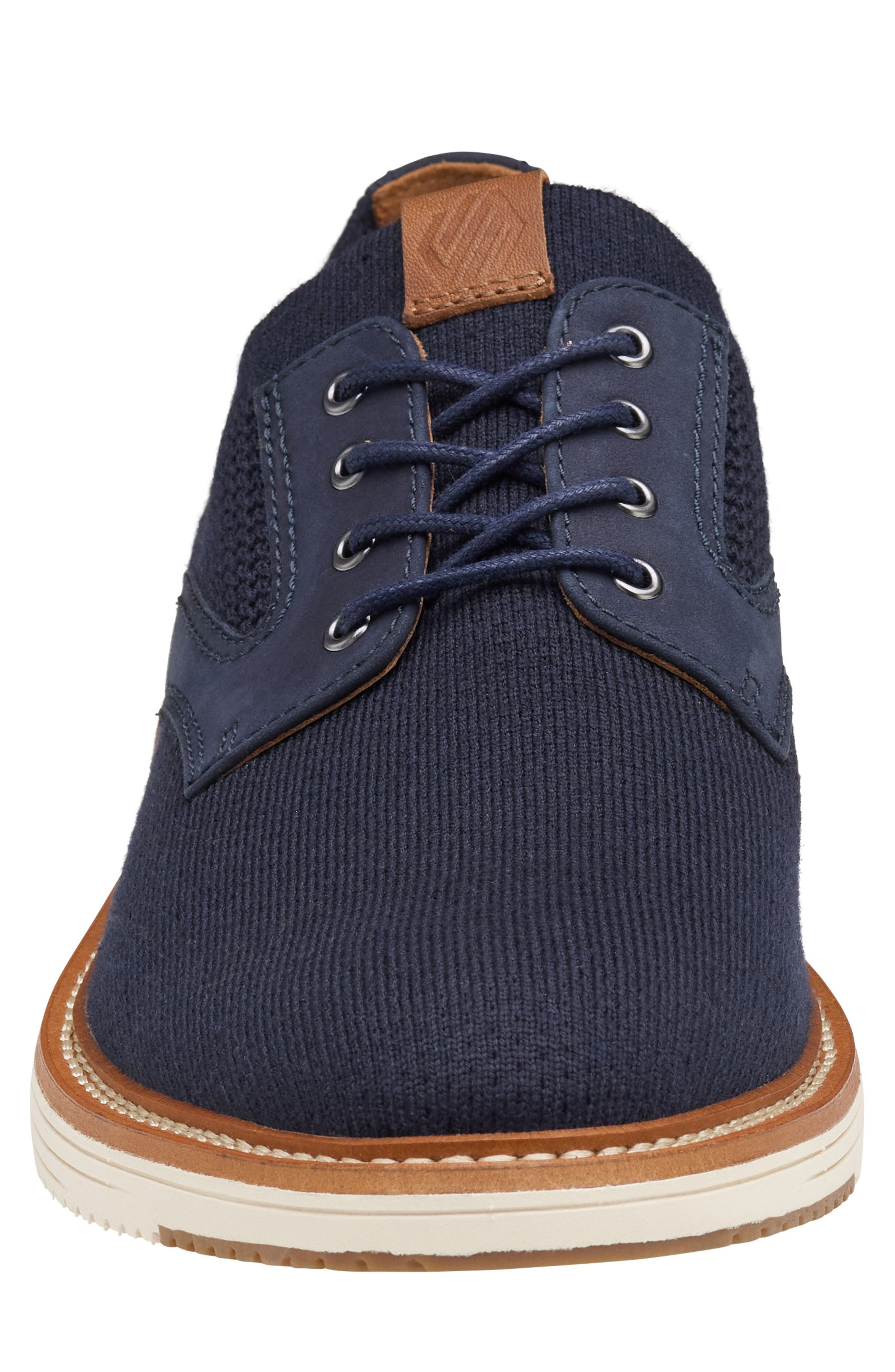 Johnston & Murphy Upton Plain Toe Knit Derby, Alternate, color, Navy