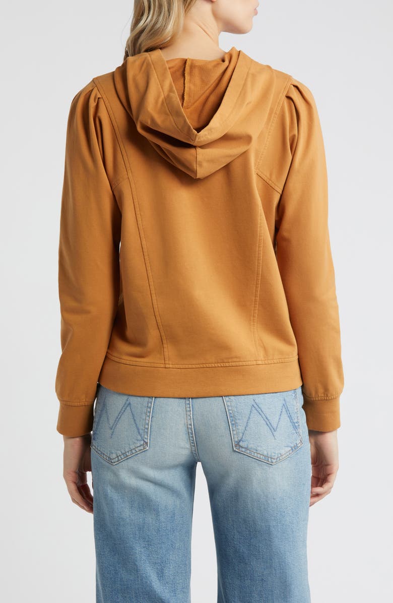 Caslon<sup>®</sup> Pleat Sleeve Hoodie, Alternate, color, 