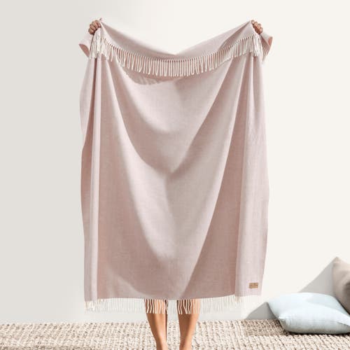 Lands Downunder Italian Herringbone Throw In Pink