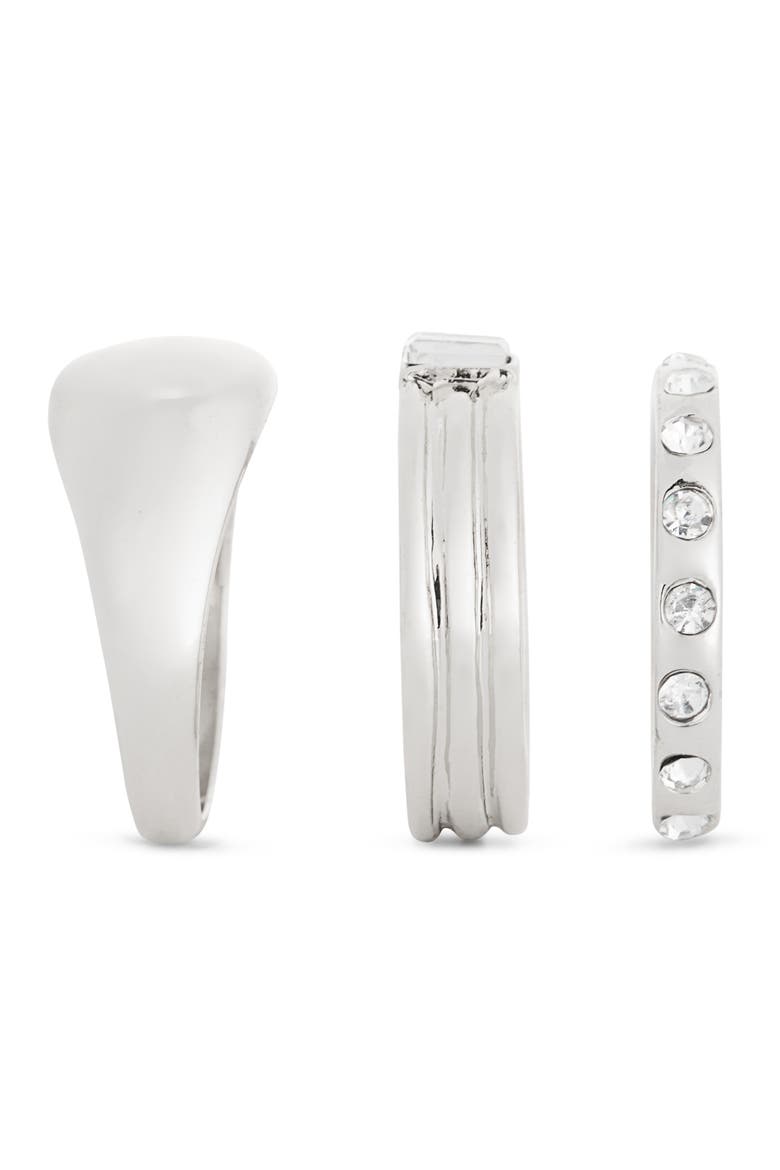 Assorted Set of 3 Rings, Alternate, color, CLEAR- SILVER