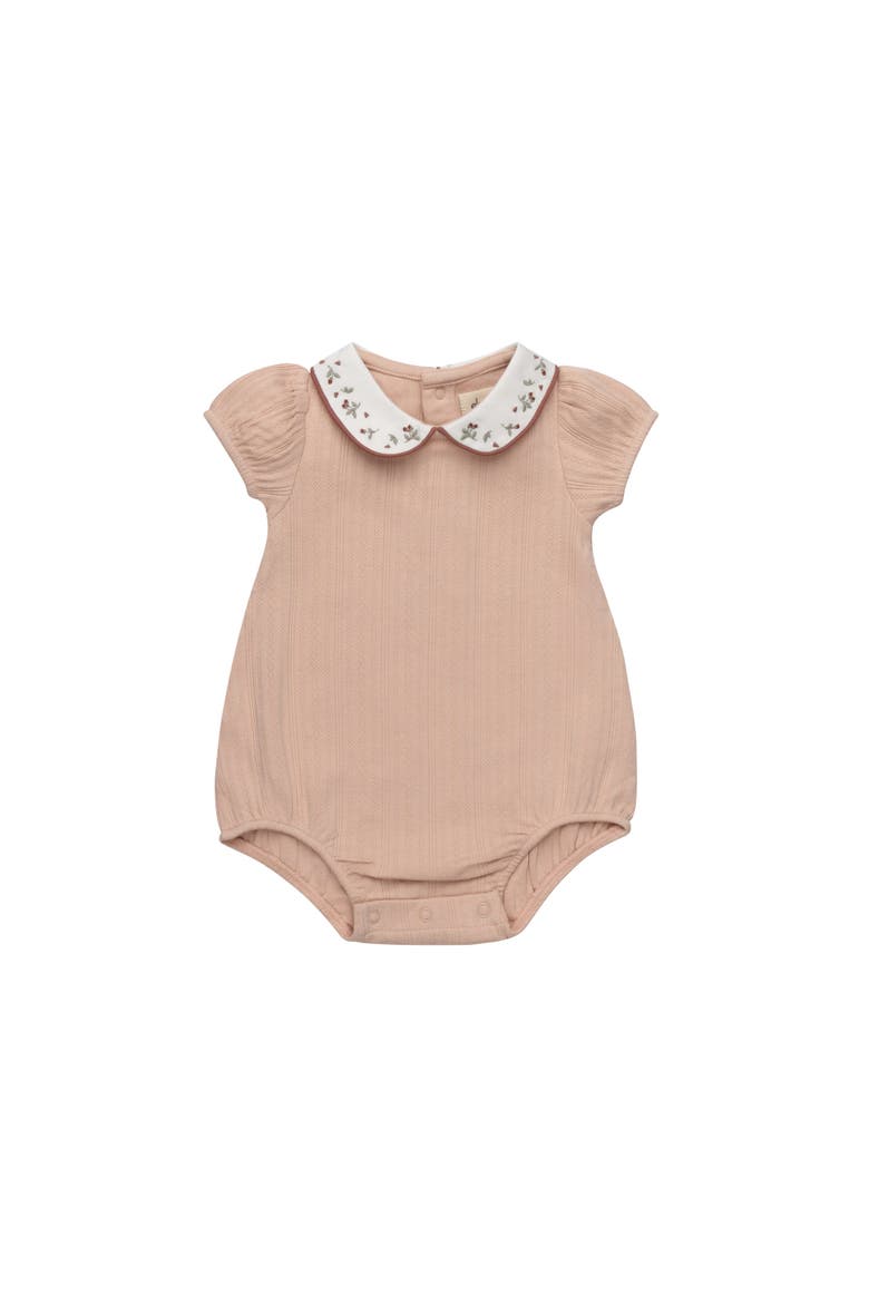 Embroidered Collar Collection - Romper, Main, color, Pink