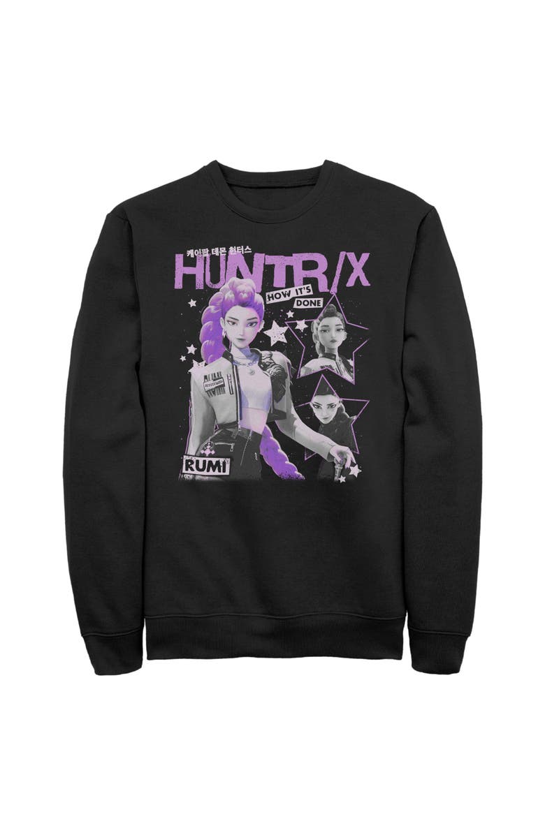 KPop Demon Hunters Men's KPop Demon Hunters Pop Star Huntrix Rumi  Sweatshirt, Main, color, Black