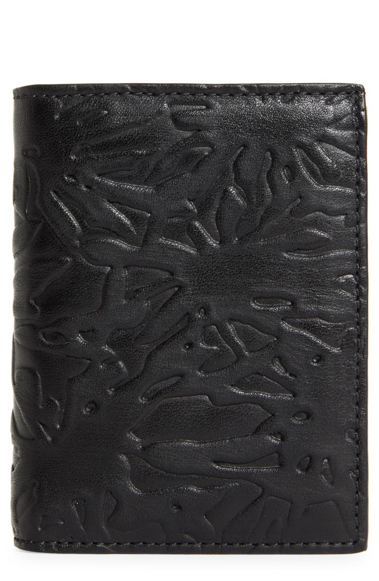 Comme des Garçons Wallets Forest Embossed Leather Bifold Wallet, Main, color, 