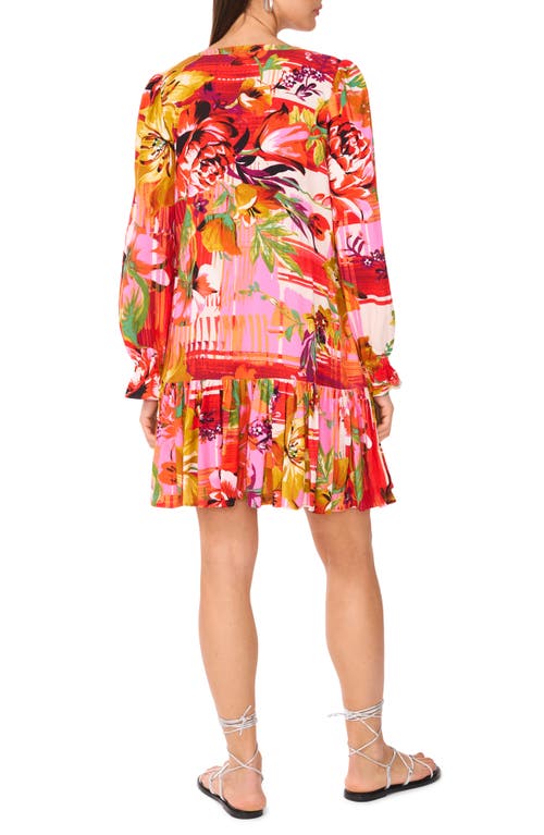Vince Camuto Floral Long Sleeve Minidress