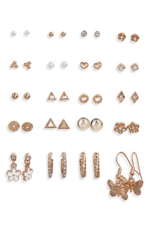 Bp. Set Of 20 Earrings In Gold Multi