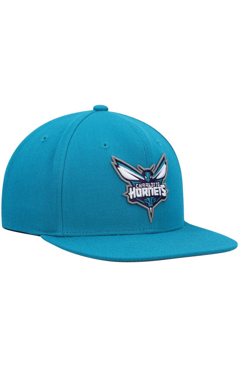 Mitchell & Ness Men's Mitchell & Ness Teal Charlotte Hornets Ground 2.0 Snapback Hat, Alternate, color, Teal