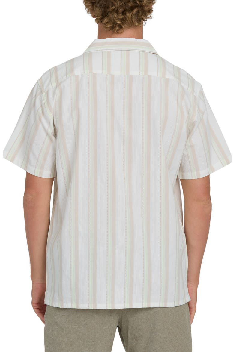 Victoria Vacay Linen Blend Camp Shirt, Alternate, color, WHITE SAND