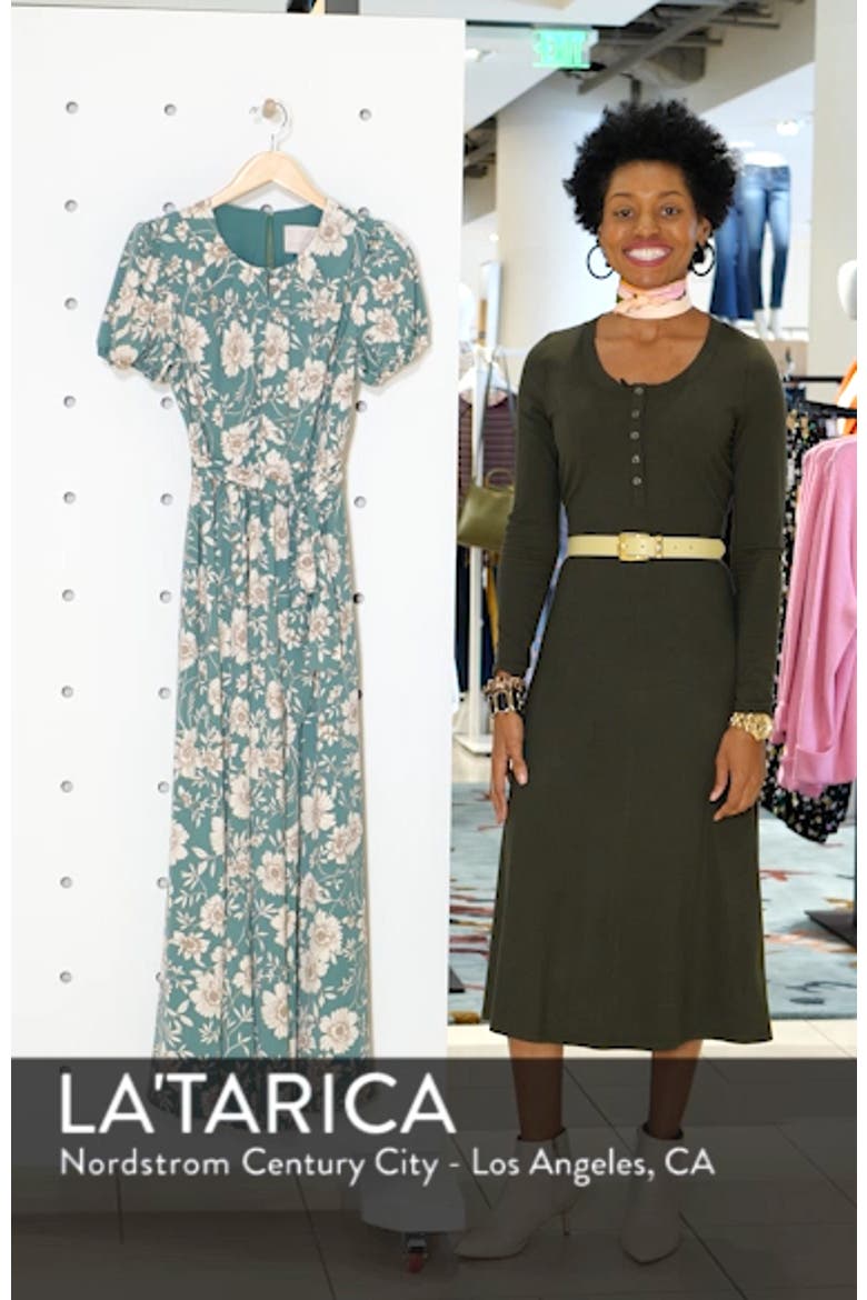Shannon Pleat Neck Maxi Dress video