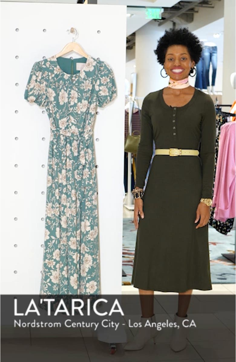 Shannon Pleat Neck Maxi Dress, sales video thumbnail