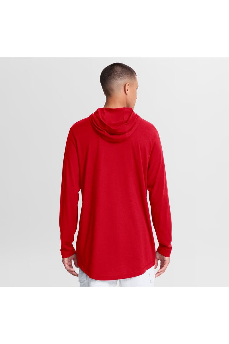Men's Nike Scarlet Ohio State Buckeyes Primetime Arch Tri-Blend Dri-FIT Long Sleeve Hooded T-Shirt, Alternate, color, Scarlet
