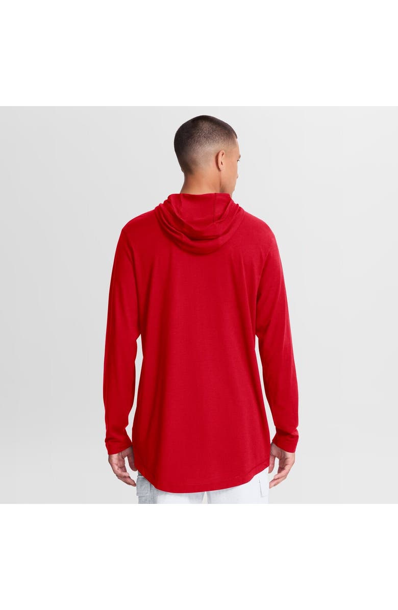 Nike Men's Nike Scarlet Ohio State Buckeyes Primetime Arch Tri-Blend Dri-FIT Long Sleeve Hooded T-Shirt, Alternate, color, Scarlet