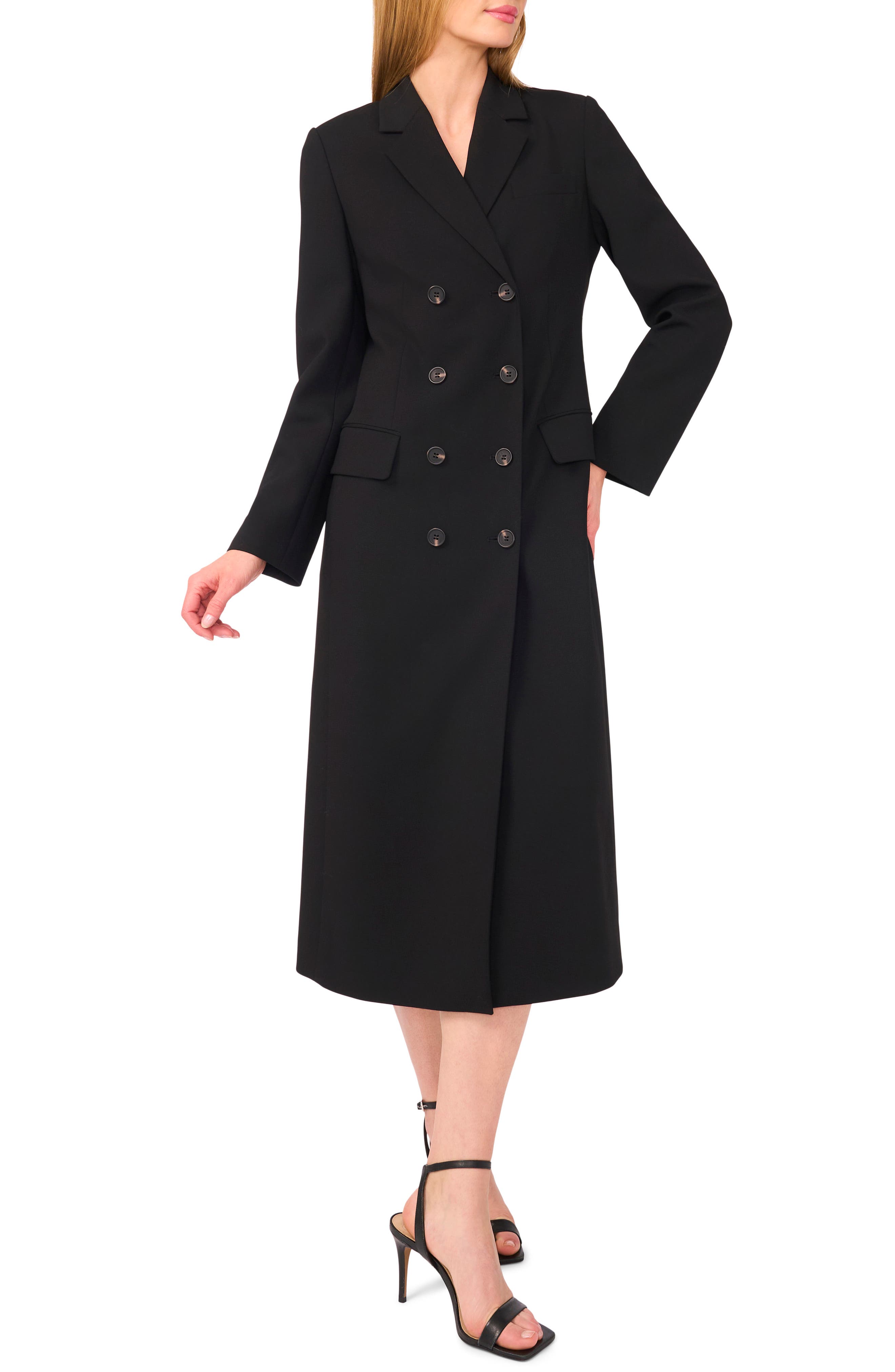 Double Breasted Long Blazer