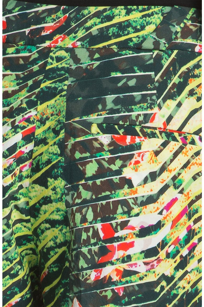 Forest Print Poplin Bermuda Shorts, Alternate, color, BOTTLE GREEN
