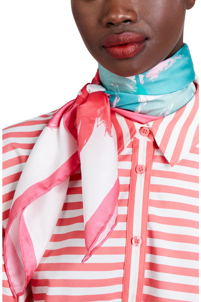 just rosy square silk scarf, Main, color, FRENCH CREAM