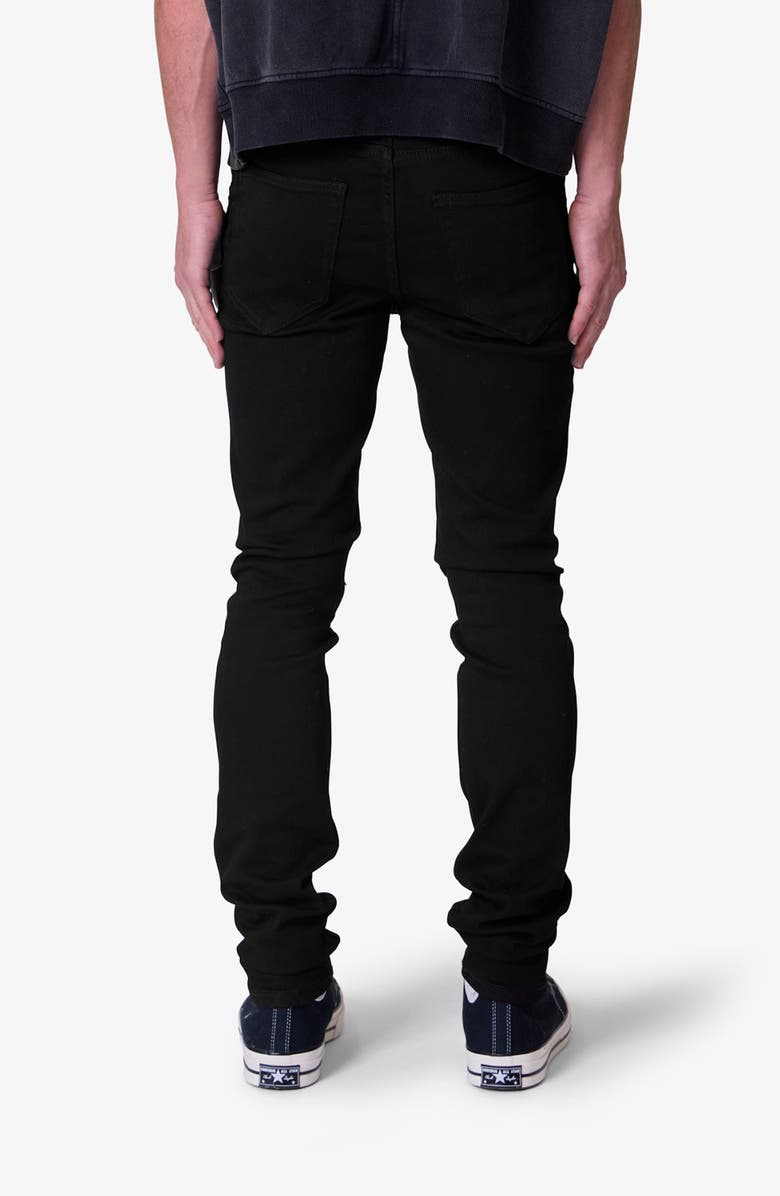 mnml Raw Skinny Jeans, Alternate, color, Rinsed Black
