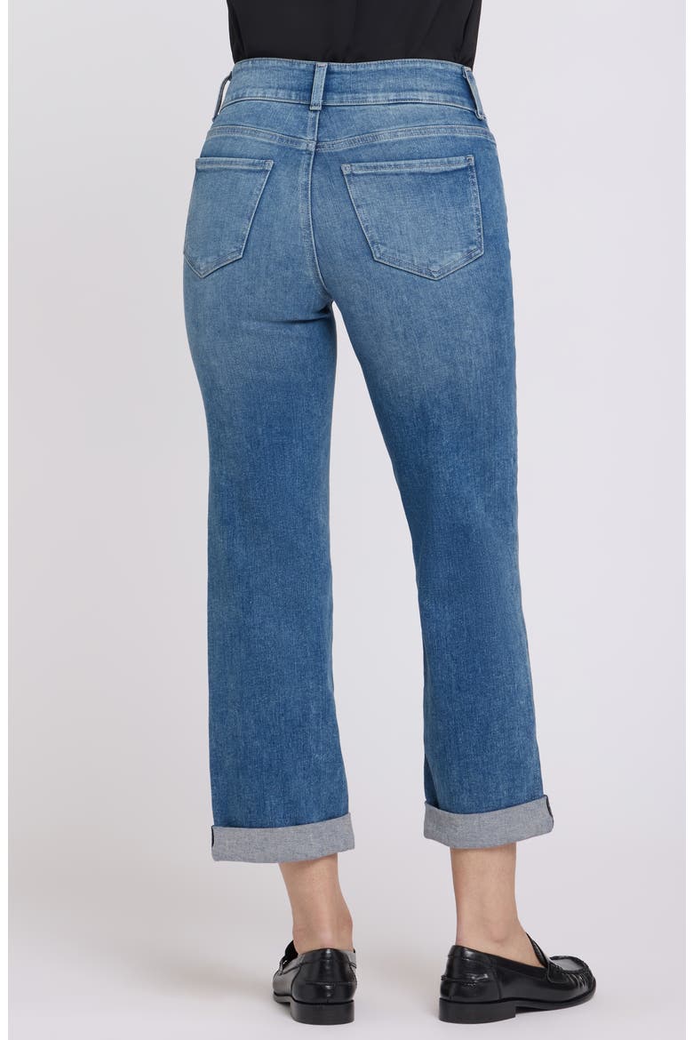 Bailey High Waist Crop Relaxed Straight Leg Jeans, Alternate, color, BREEZY PALMS
