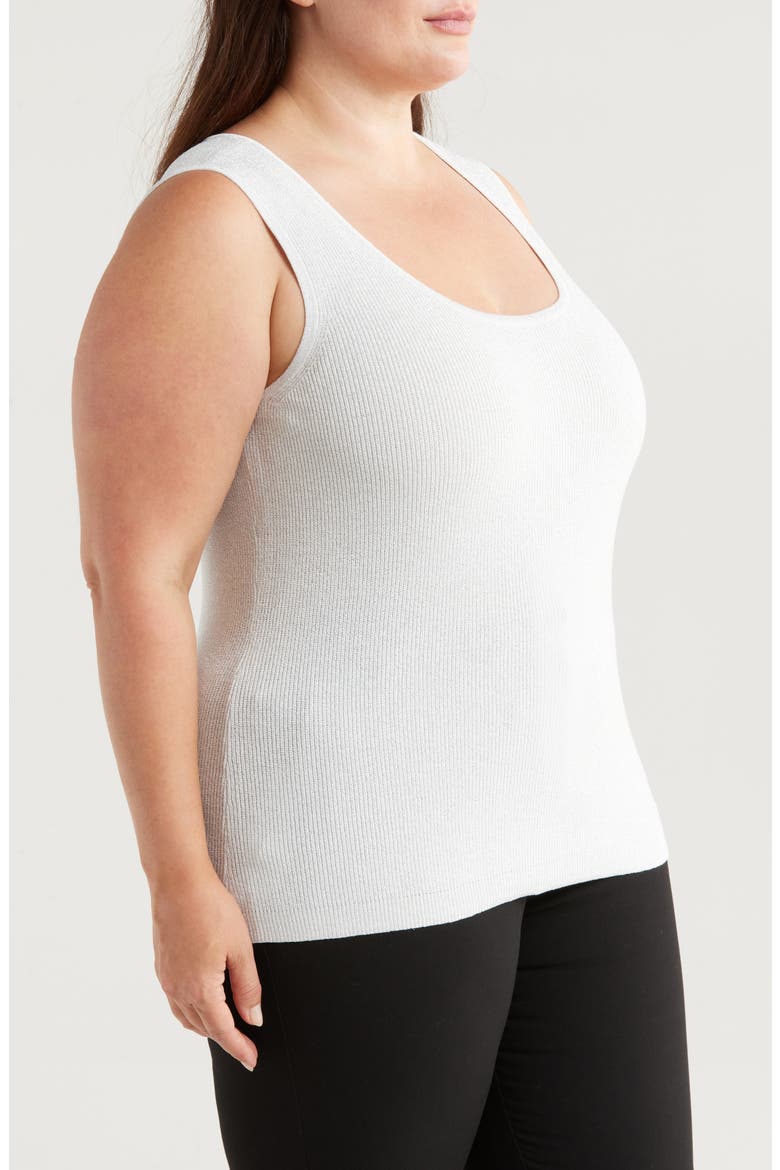 Metallic Sweater Tank, Alternate, color, WHITE