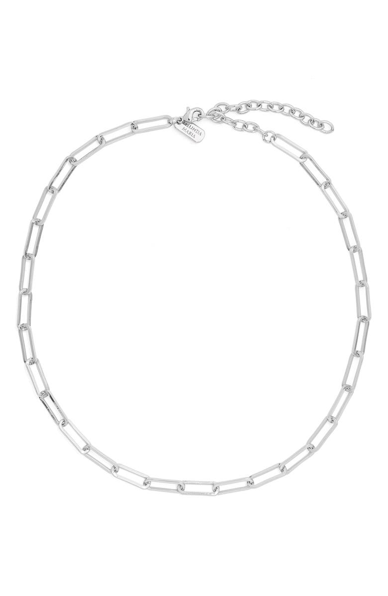 Melinda Maria Samantha Paper Clip Chain Link Necklace, Main, color, 
