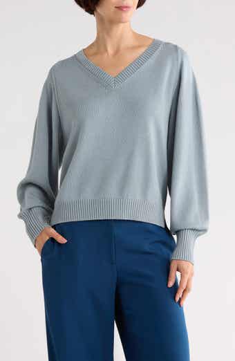 V-Neck Raglan Sleeve Sweater