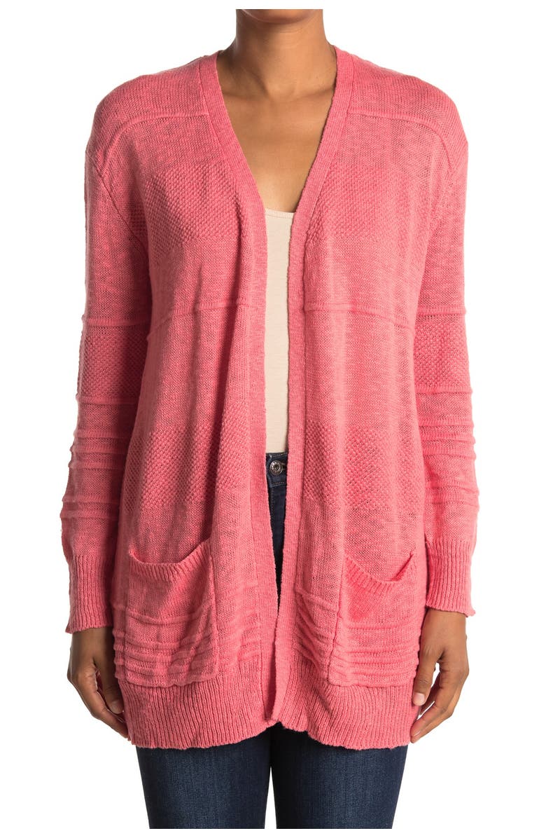 Woven Heart Textured Cardigan, Alternate, color,