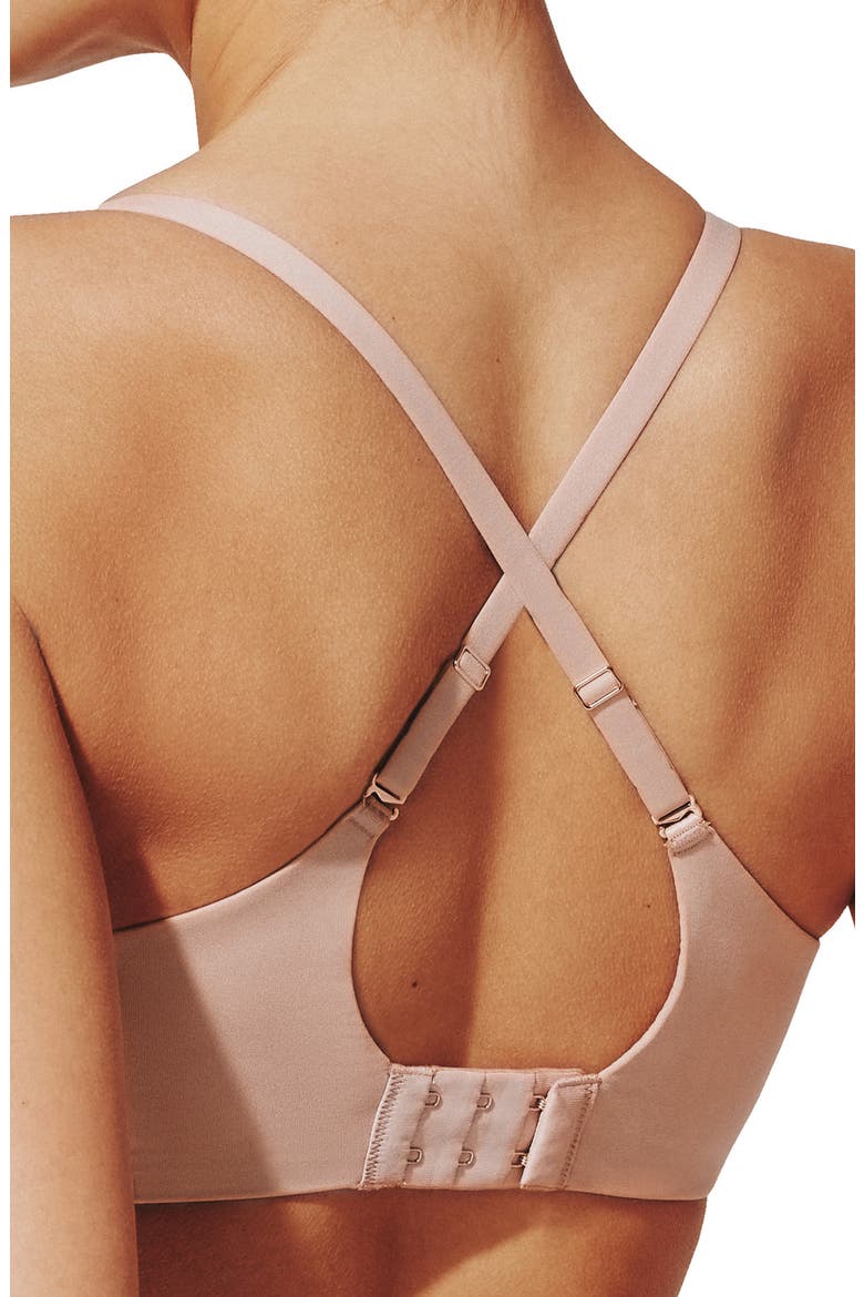 ComfortStretch Underwire Back Smoothing T-Shirt Bra, Alternate, color, PETAL