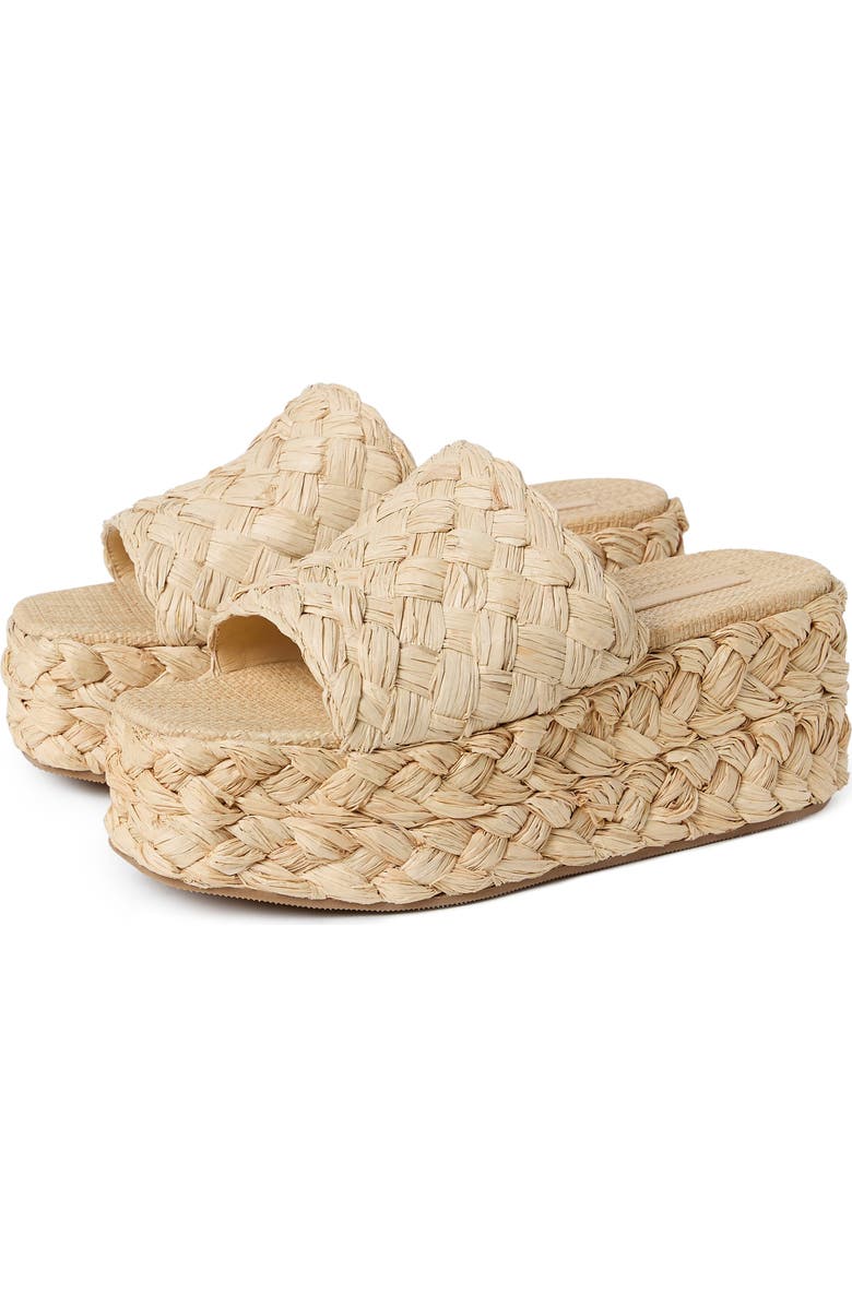 Loeffler Randall Aaron Platform Sandal, Alternate, color, Natural