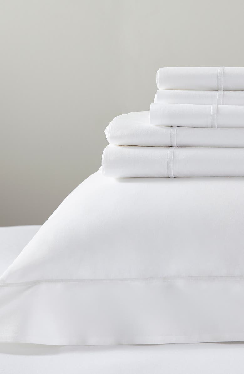 The White Company Luxury Savoy Duvet Cover & Shams Set, Alternate, color, 