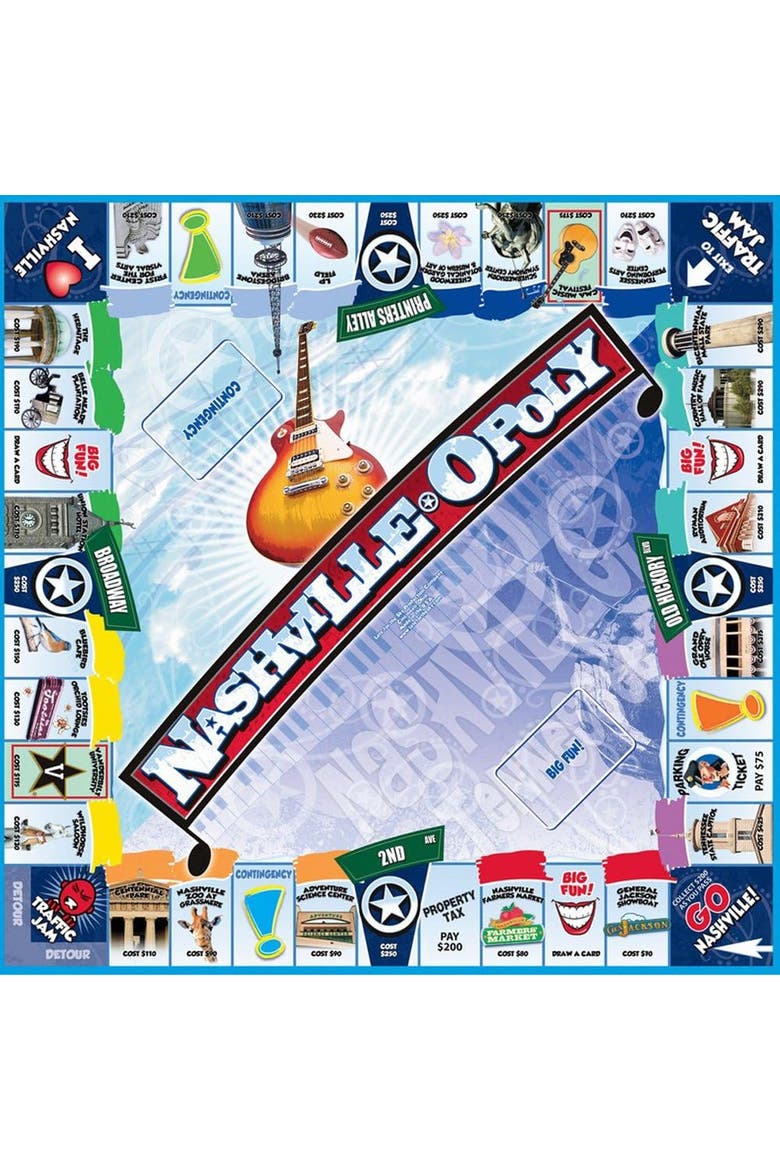 Nashvilleopoly Monopoly Board Game, Alternate, color, Multicolored