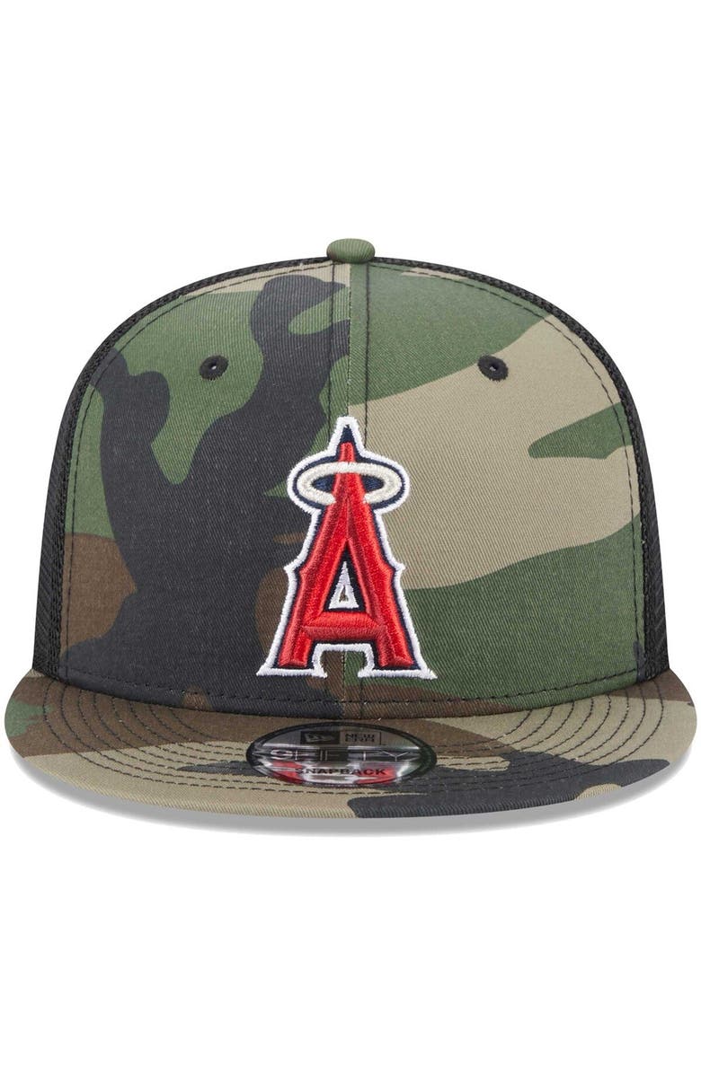 New Era Men's New Era Camo Los Angeles Angels Trucker 9FIFTY Snapback Hat, Alternate, color, 