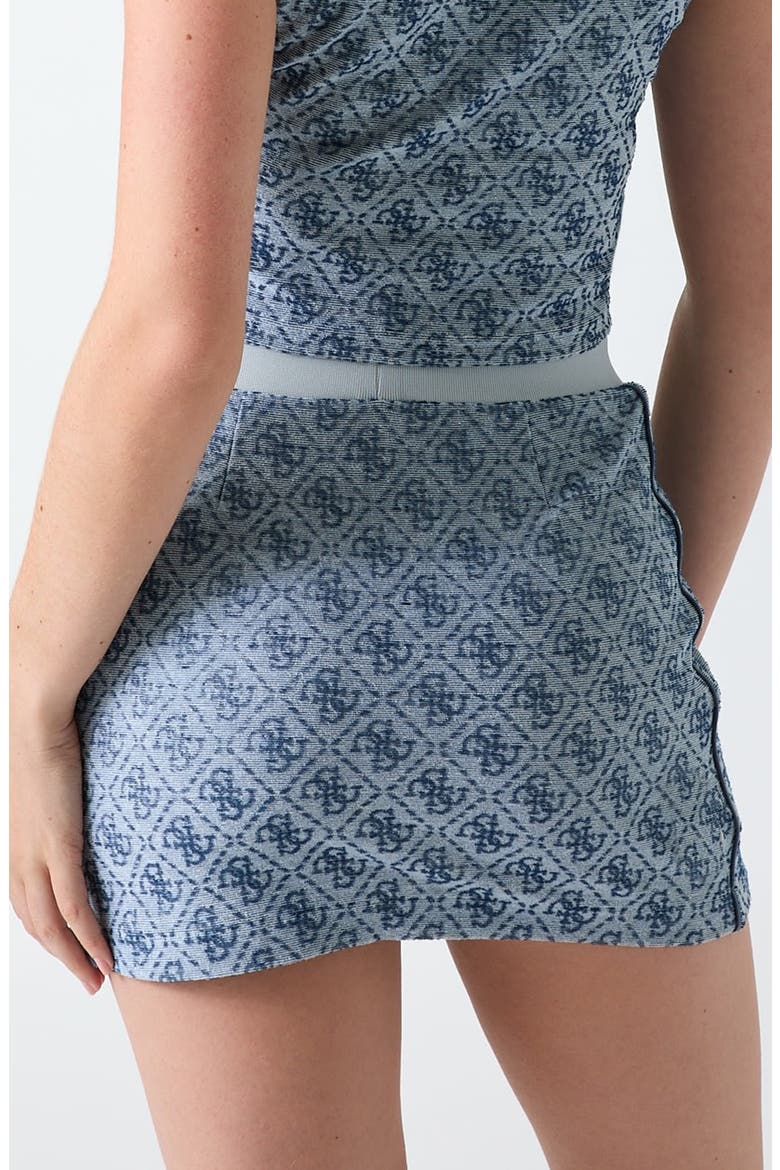 4G Logo Jacquard Miniskirt, Alternate, color, NAVY