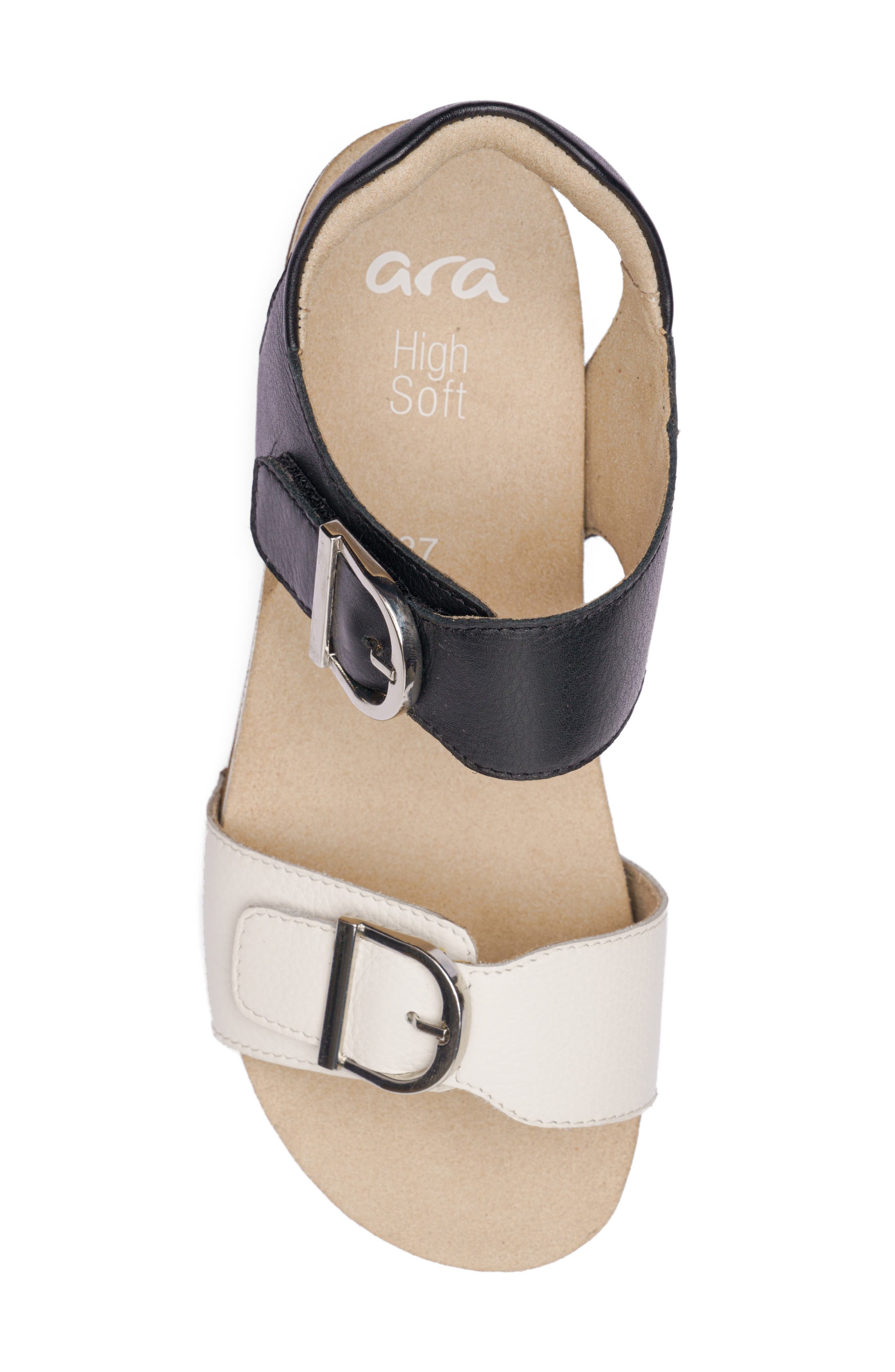 ara Nova Platform Wedge Sandal, Alternate, color, White