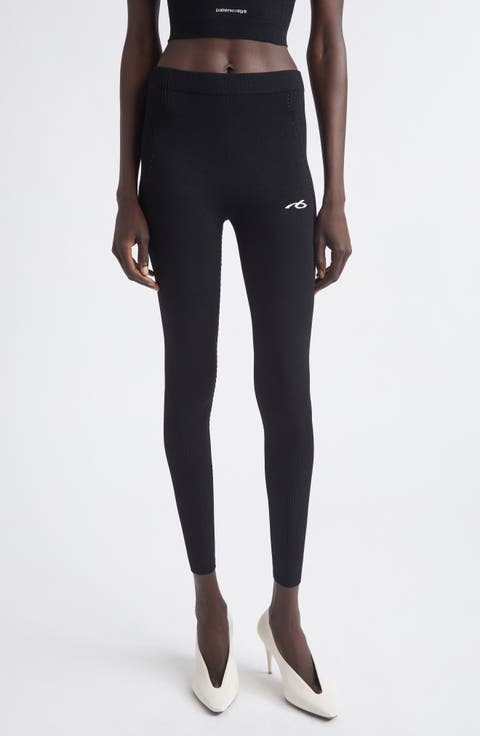 Sporty Athletic Sweater Knit Leggings