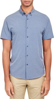 Brooklyn Brigade Slim Fit Solid 4-Way Stretch Performance Shirt