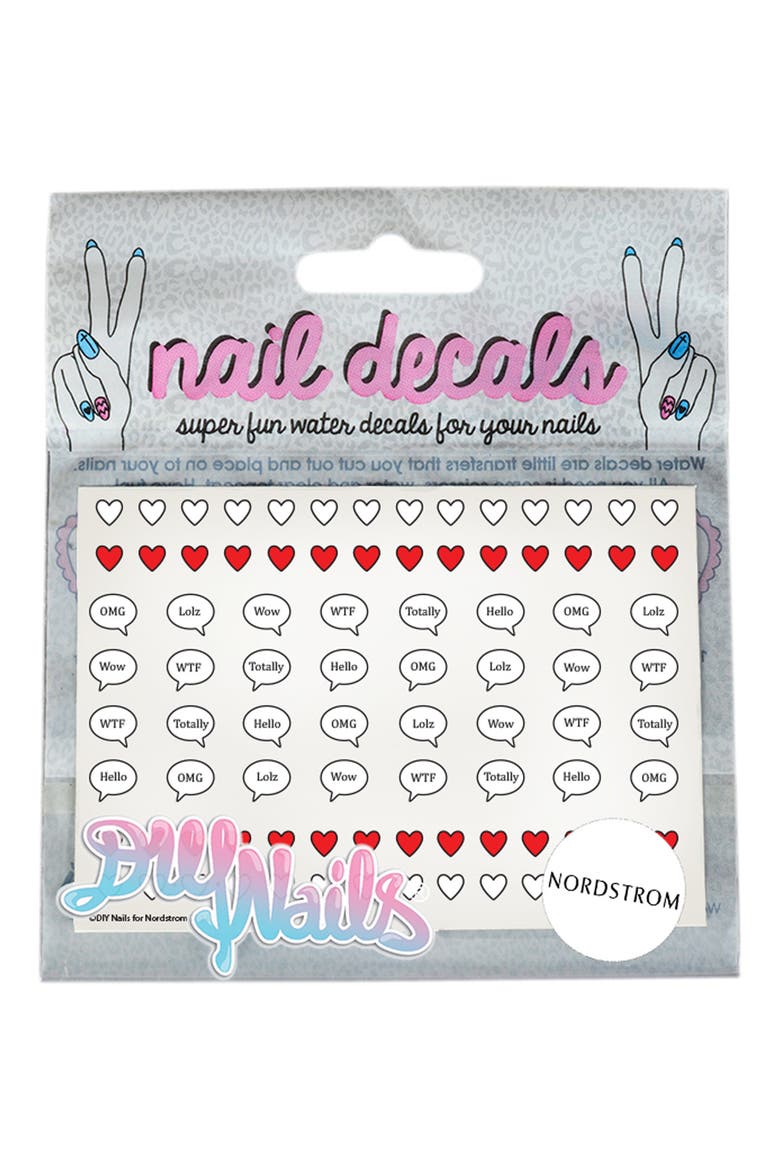 'Speech Bubbles' Nail Decals (Nordstrom Exclusive), Alternate, color, NO COLOR