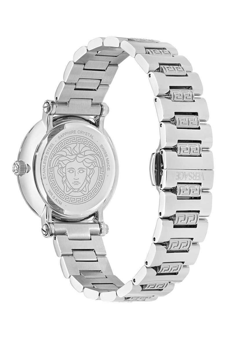 Greca Sphere Bracelet Watch, 35mm, Alternate, color, STAINLESS STEEL
