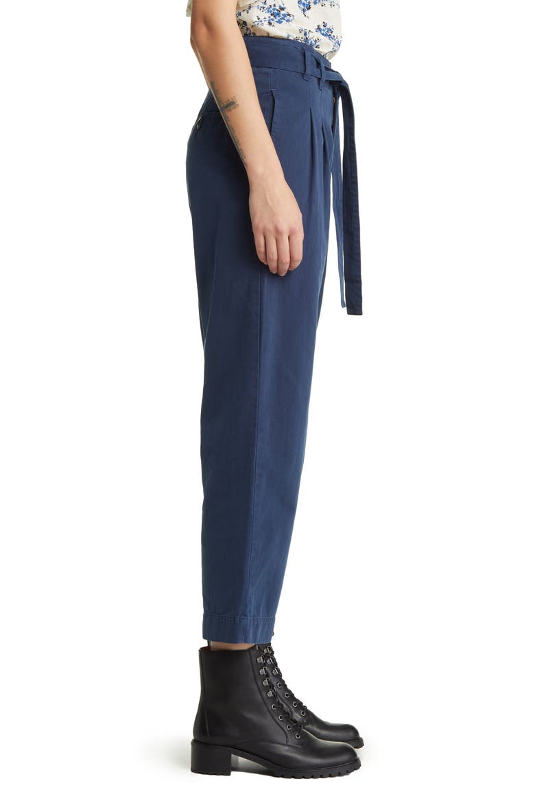 The Statesman Tie Waist Trousers, Alternate, color, NAVY