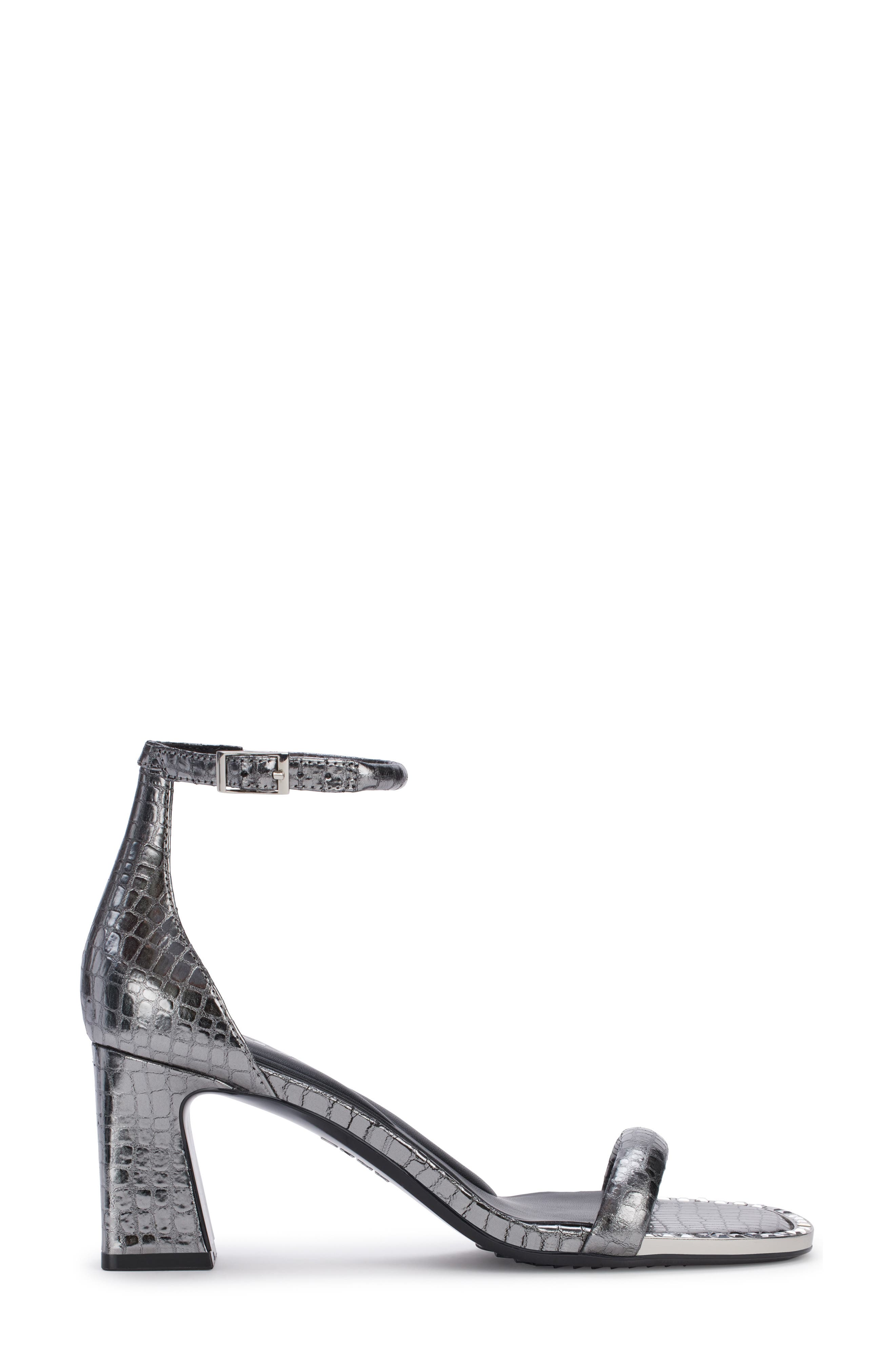 DKNY Wenda Ankle Strap Sandal, Alternate, color, Nickel