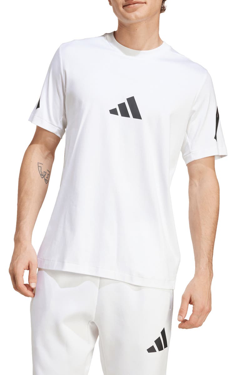 ADIDAS SPORTSWEAR Z.N.E. Performance Graphic T-Shirt, Main, color, White