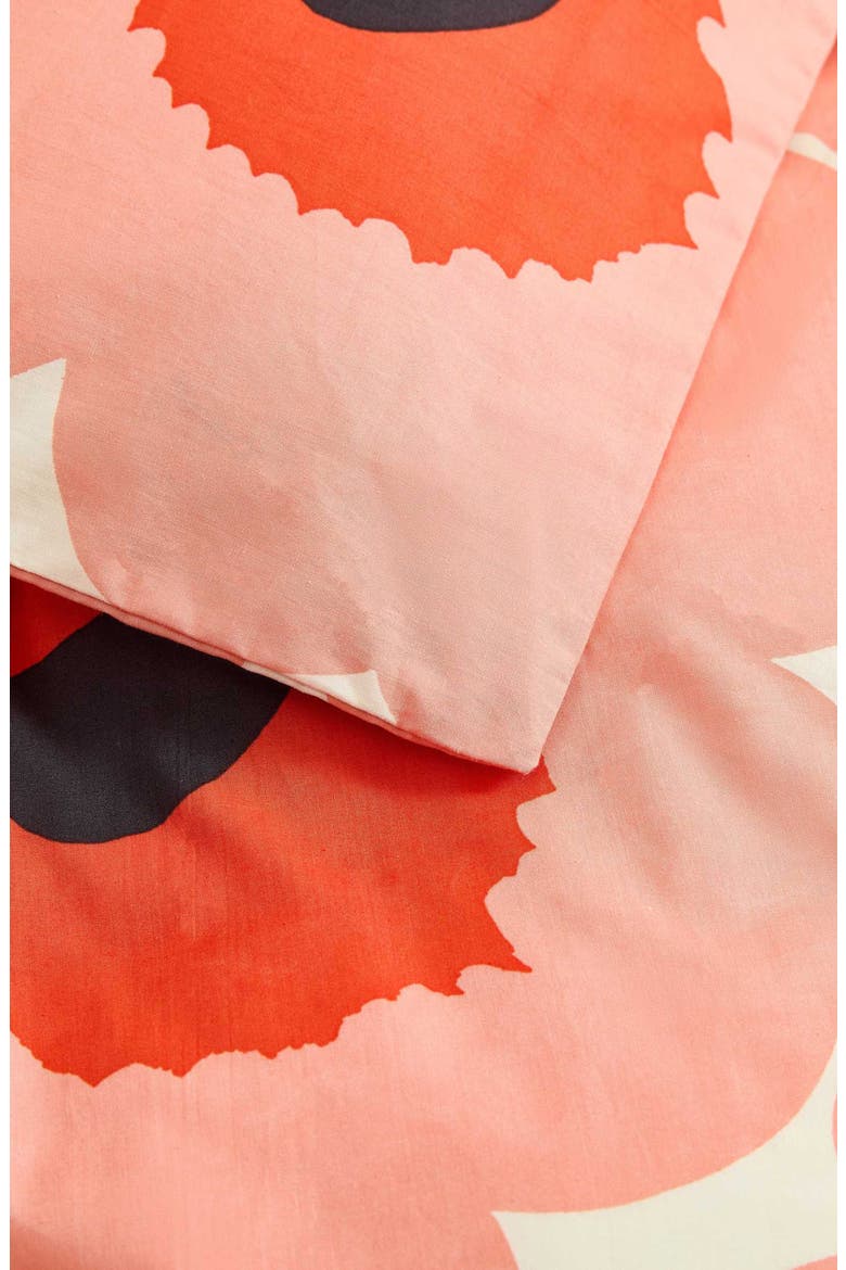 Unikko Cotton Percale Comforter & Shams Set, Alternate, color, MEDIUM / DARK PINK