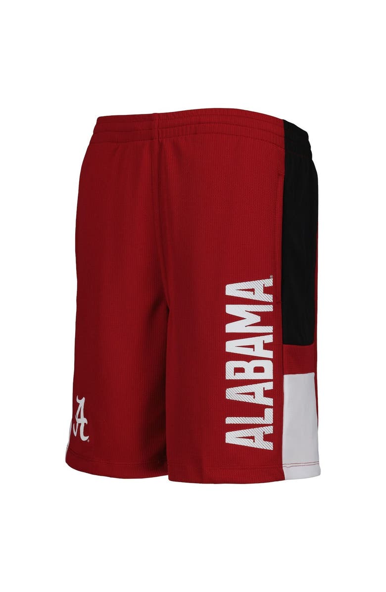 Outerstuff Youth Crimson Alabama Crimson Tide Lateral Mesh Performance Shorts, Alternate, color, 