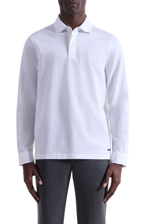 Mercerized Cotton Long Sleeve Polo