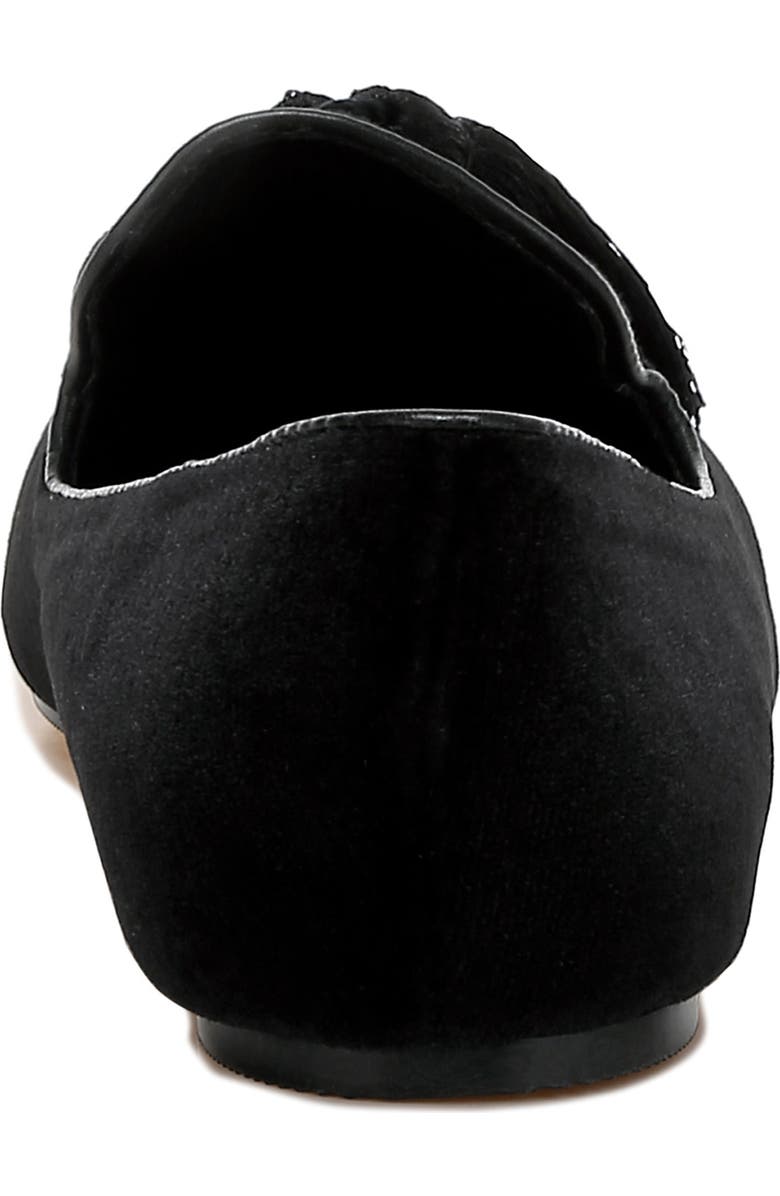 Rag & Co Tromso Tassel Detail Velvet Loafer, Alternate, color, Black