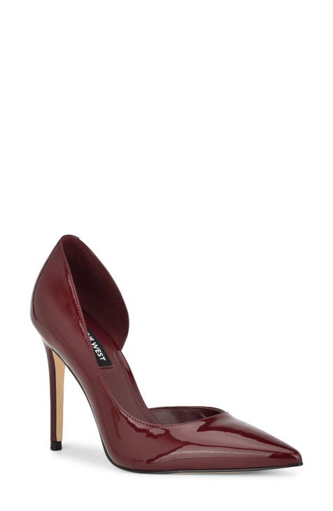 Nine west burgundy pumps on sale