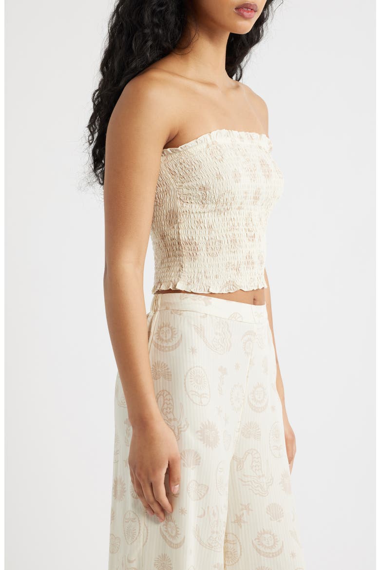 Catalina Island Smocked Tube Top, Alternate, color, NATURAL