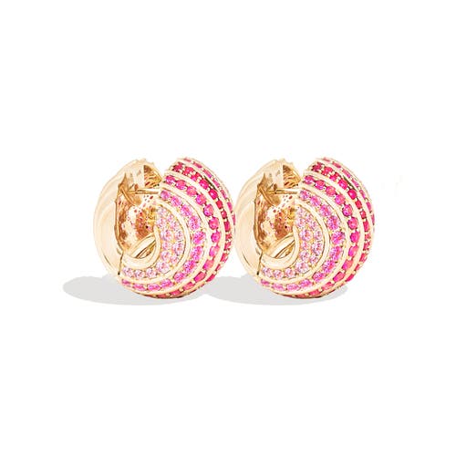 Campbell + Charlotte Revel Large Bead Huggie In Multi